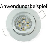 Einbaurahmen GU10 Einbaustrahler rund wei schwenkbar Bajonett