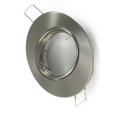 GU10 Einbaurahmen oval schwenkbar Druckguss Einbaustrahler Edelstahlgebrstet