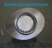 GU10 Einbaurahmen oval schwenkbar Druckguss Einbaustrahler Edelstahlgebrstet