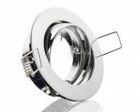 Einaburahmen GU10 Einbaustrahler Druckguss chrom glnzend schwenkbar