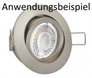 GU10 Einbaurahmen Einbaustrahler Silber gebrstet rund 12V/230V