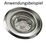 Einbaurahmen GU10 55mm Lochma LED Einbaustrahler silber gebrstet rund