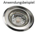 Einbaurahmen GU10 55mm Bohr Lochma LED Einbaustrahler silber gebrstet rund