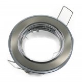GU10 Einbaurahmen Druckguss Bicolor Silber-Chrom rund 12/230V